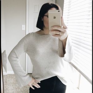 Cream Bell Sleeve Sweater